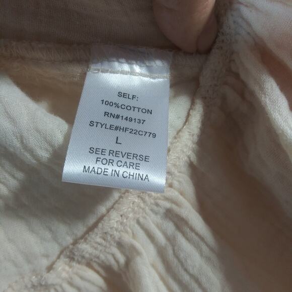 Hyfve Layered With Love Cream Natural Neutral Classic Jacket Size L - Picture 10 of 11